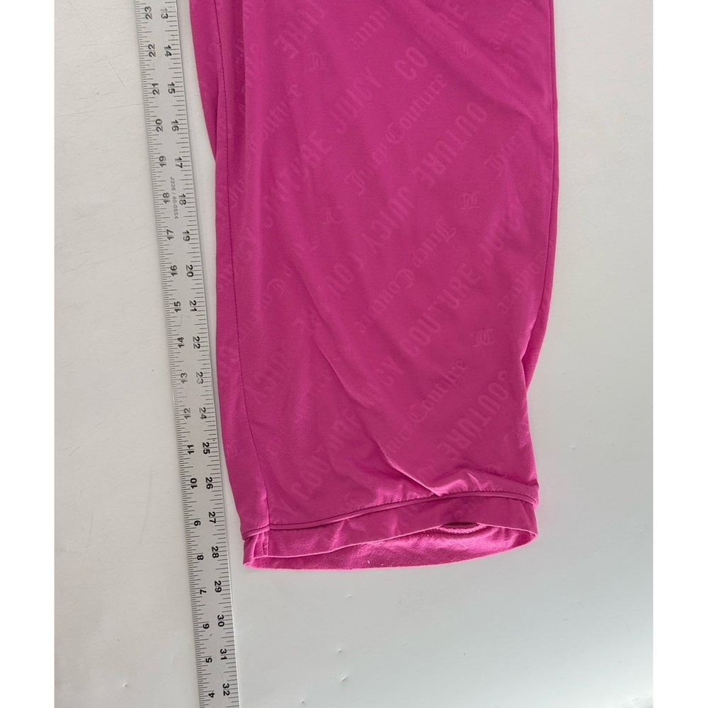 Juicy Couture Women's Bright Pink Soft Pajamas Pants Sz L Embellished Y2K Vibes - Picture 11 of 11